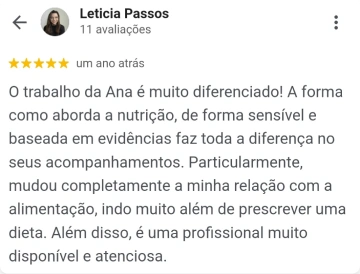Depoimento de paciente do Método AD