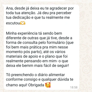 Depoimento de paciente do Método AD